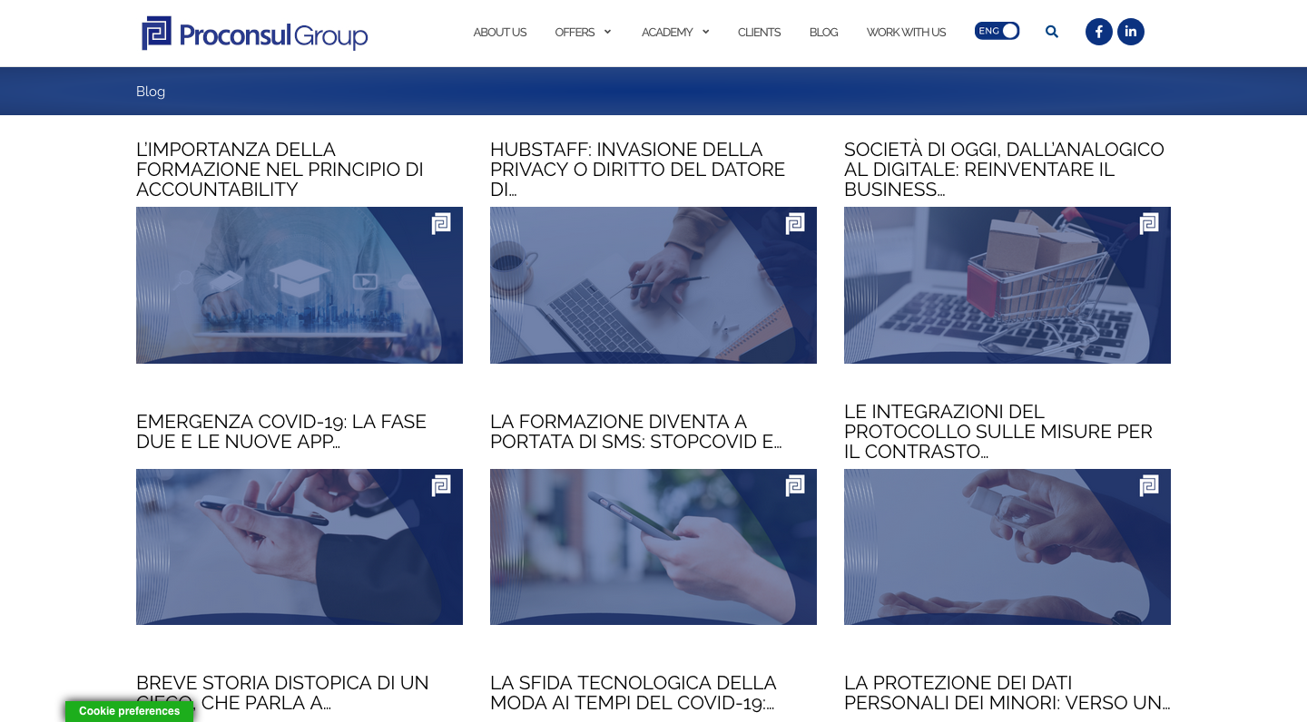 Sito web Proconsul Group